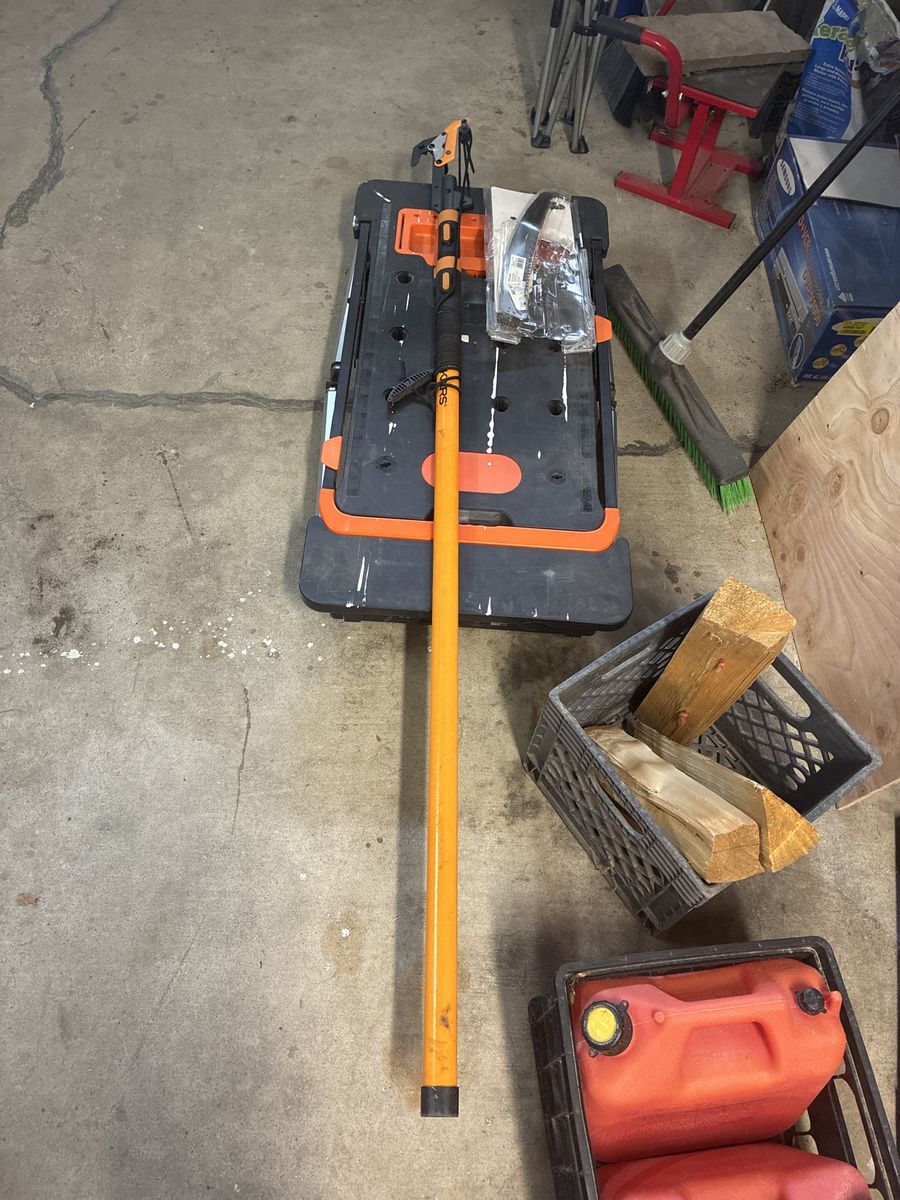 Fiskars Extendable Pole Saw & Pruner with Power-Lever, 12ft Reach, for Tree Trimming