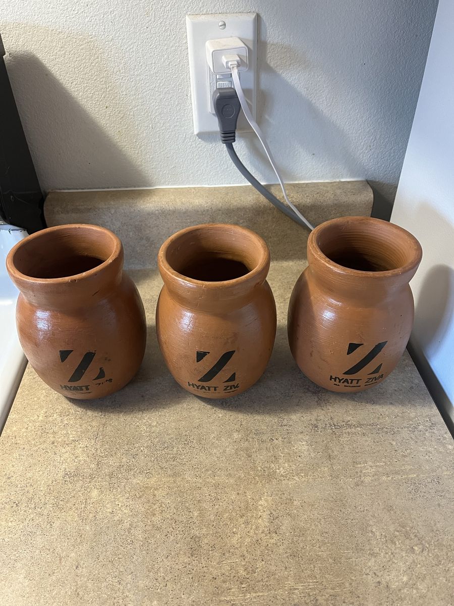 Terracotta drink cups (3)