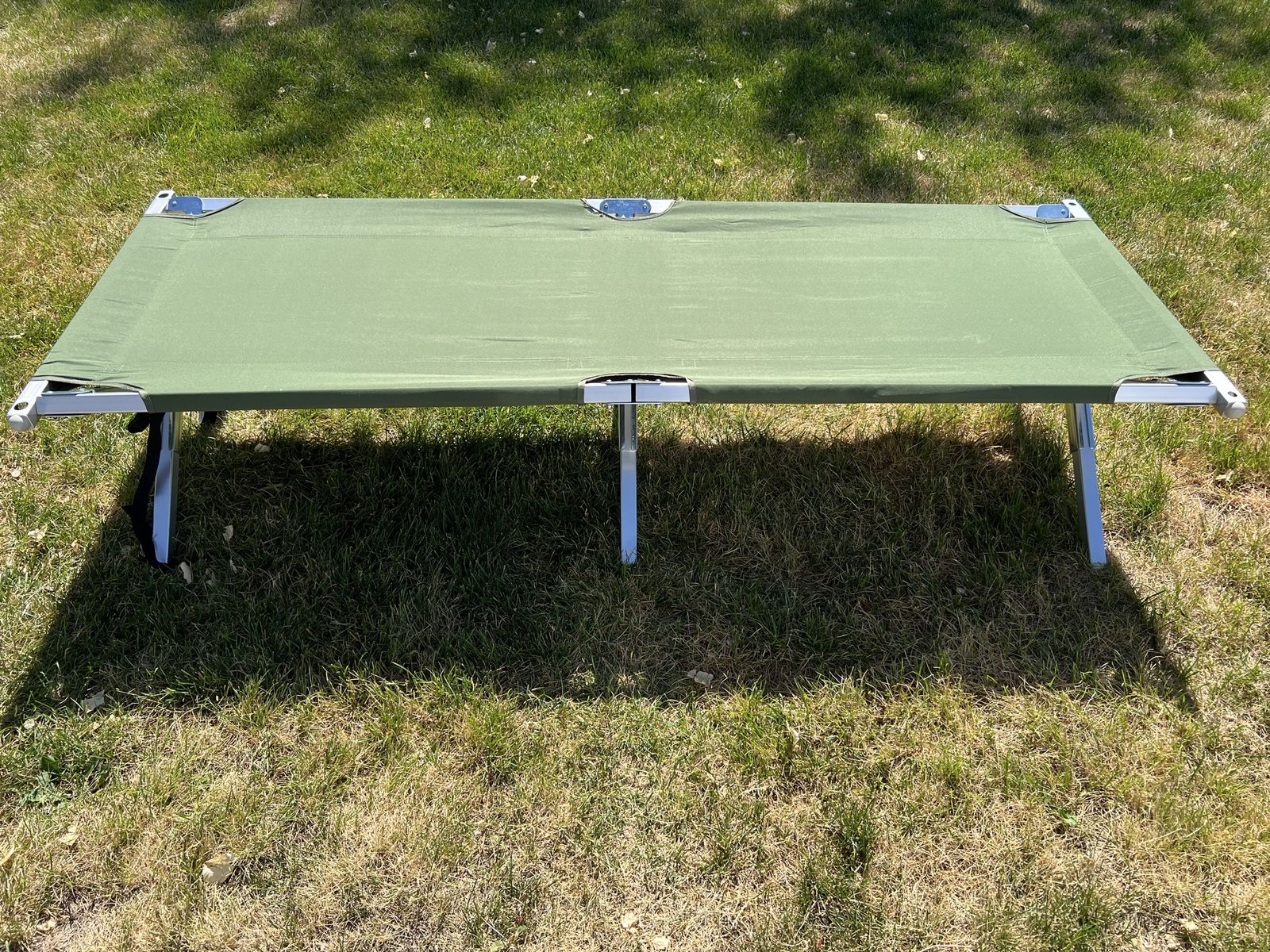 Heavy-Duty Portable Folding Camping Cot, Olive Green, Outdoor Sleeping Bed