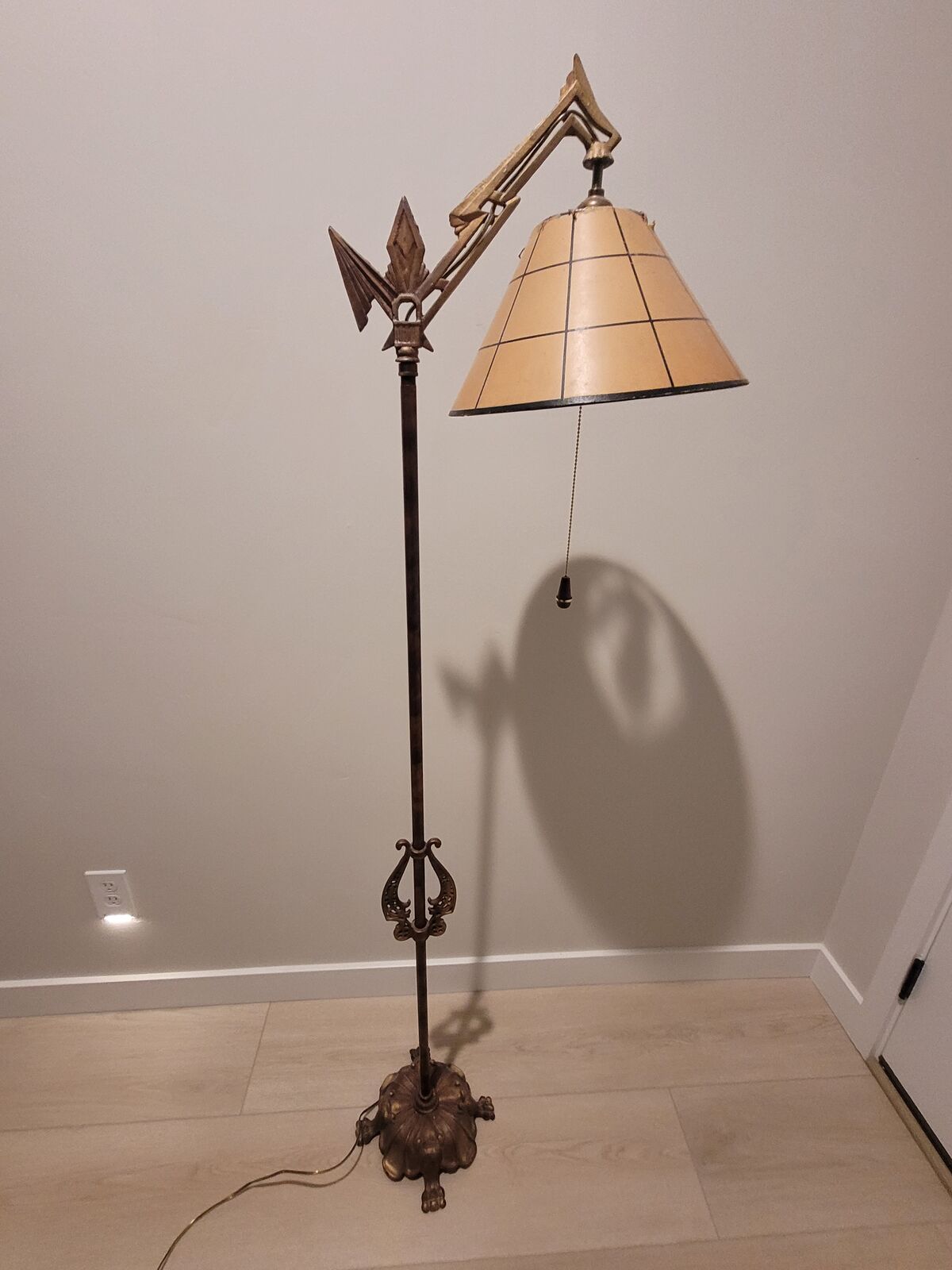 Vintage Art Deco Bridge arm lamp