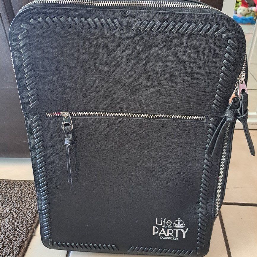 New black suitcase backpack