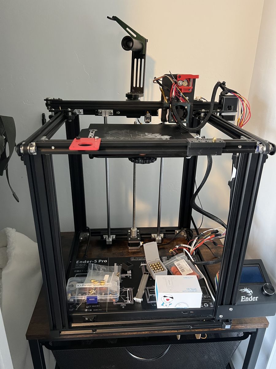 Creality Ender-5 Pro 3D Printer with Upgrades and Spare Accessories