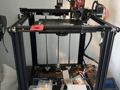 Creality Ender-5 Pro 3D Printer with Upgrades and Spare Accessories