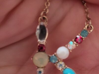 initial K long necklace