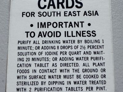 Department of the Army Southeast Asia Survival Cards