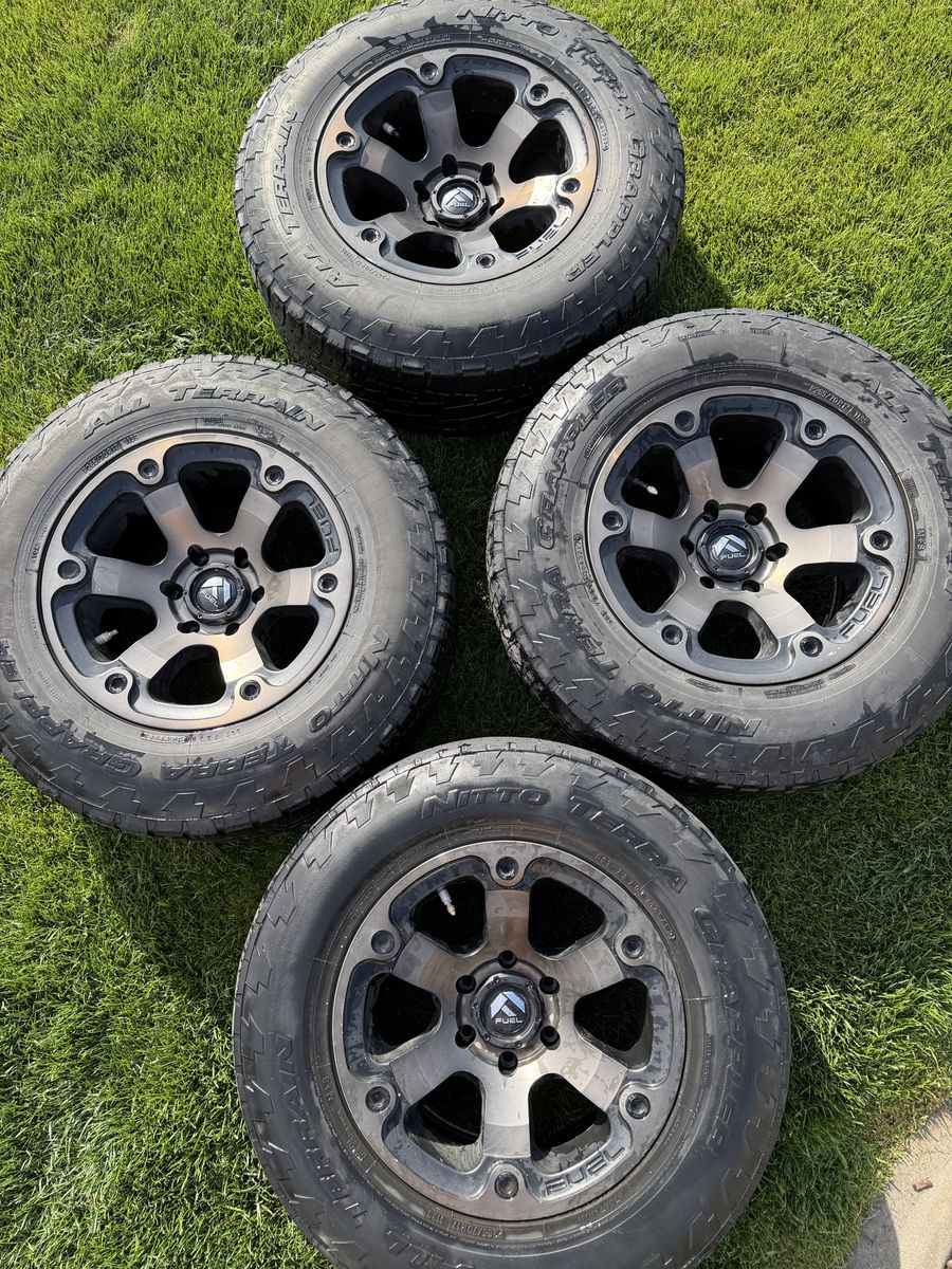 265/70r17 Nitto All Terrain With Fuel Wheels