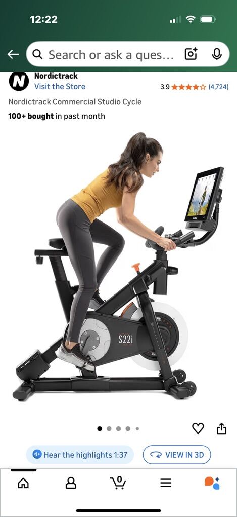 Nordic Track s22i Commercial Studio Cycle