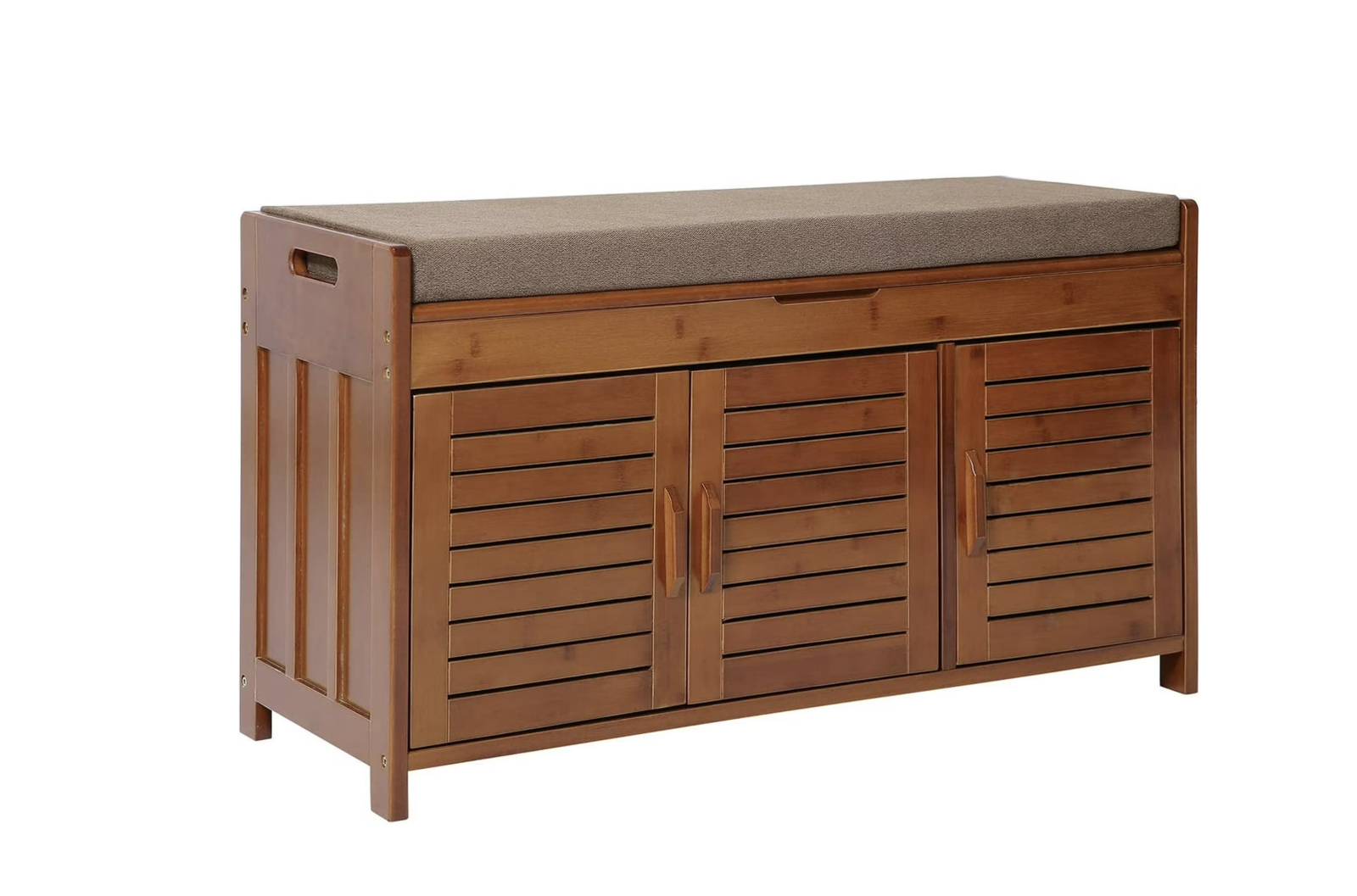 New in Box, 40” Shoe Bench with Top Storage, Entryway Storage Bench with Seat, Bamboo