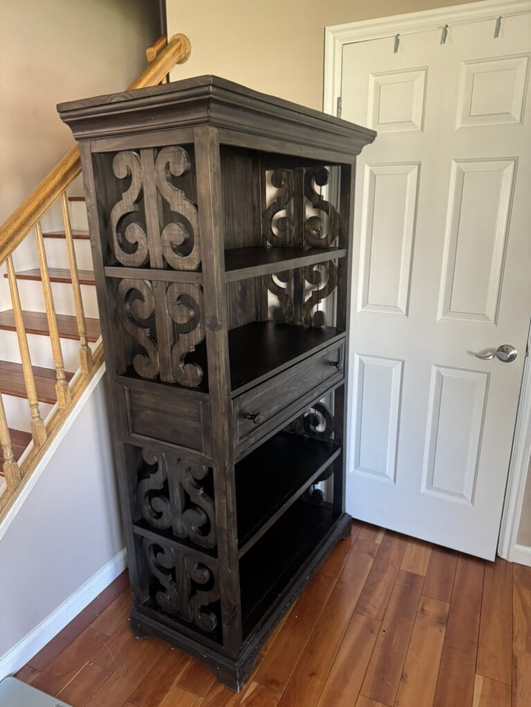 4 Shelf Bookcase in Wethered Peppercorn