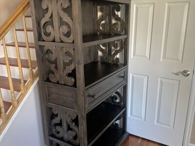 4 Shelf Bookcase in Wethered Peppercorn