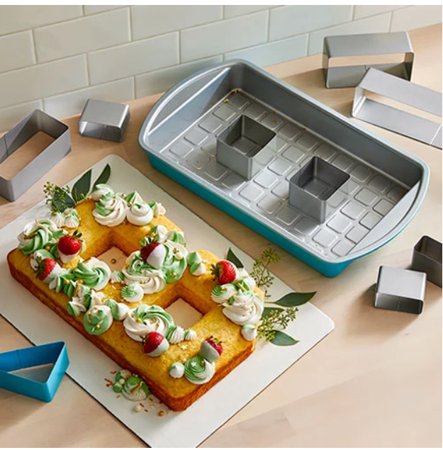 Pampered Chef Number & Letter Cake Pan Set with Interlocking Inserts