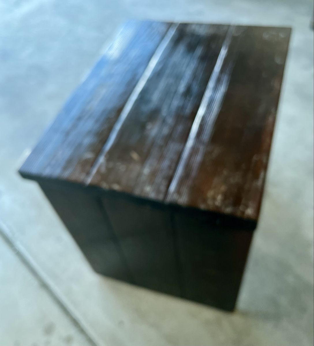 Handmade Wooden End Table / Coffee Table - Dark Stained Wood