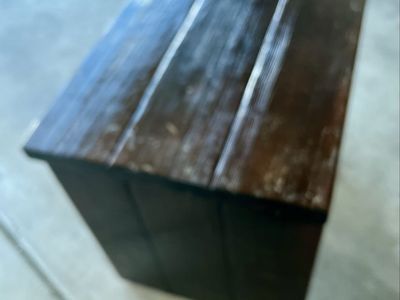 Handmade Wooden End Table / Coffee Table - Dark Stained Wood