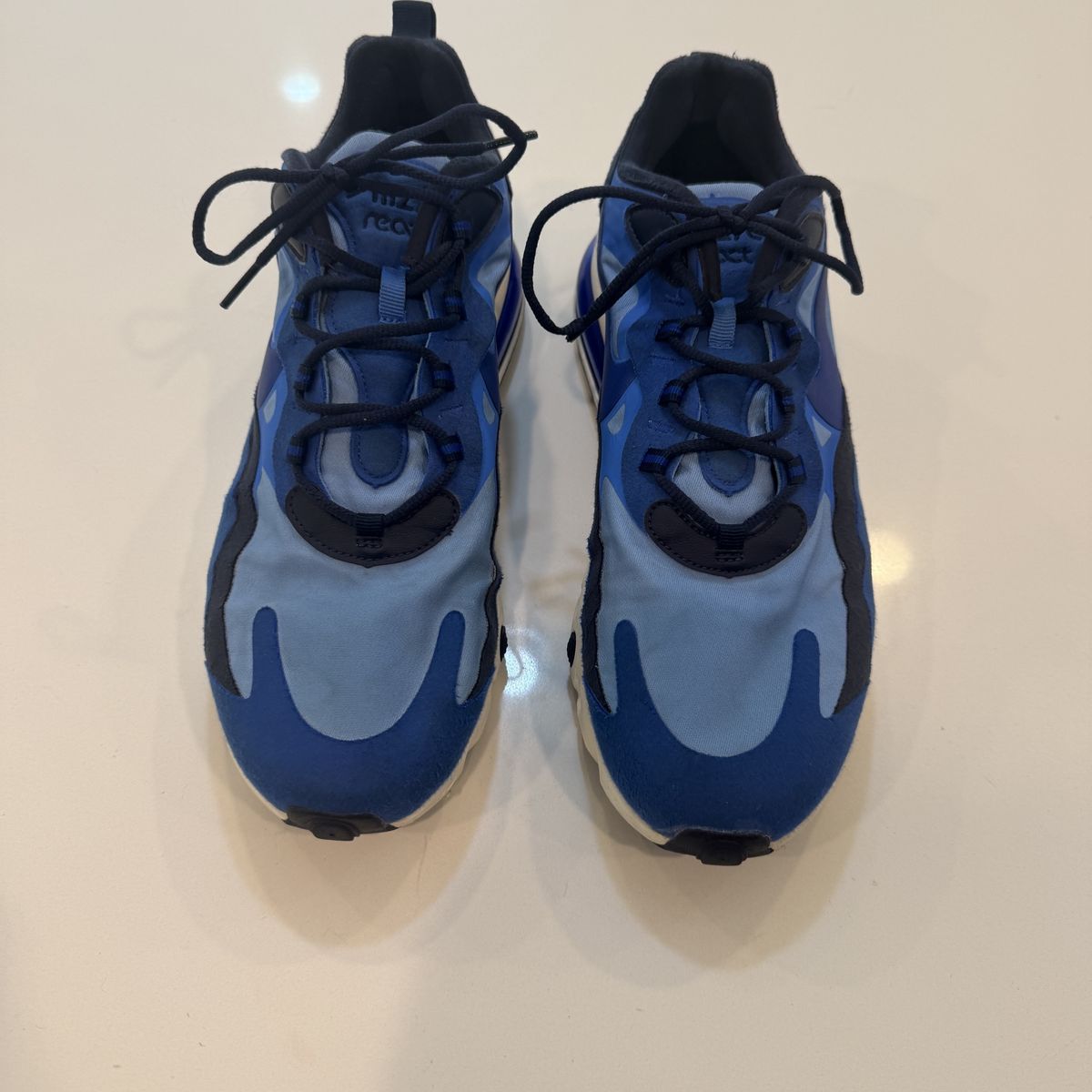 Nike Air Max 270 React Blue Sneakers Used Condition 10.5 
