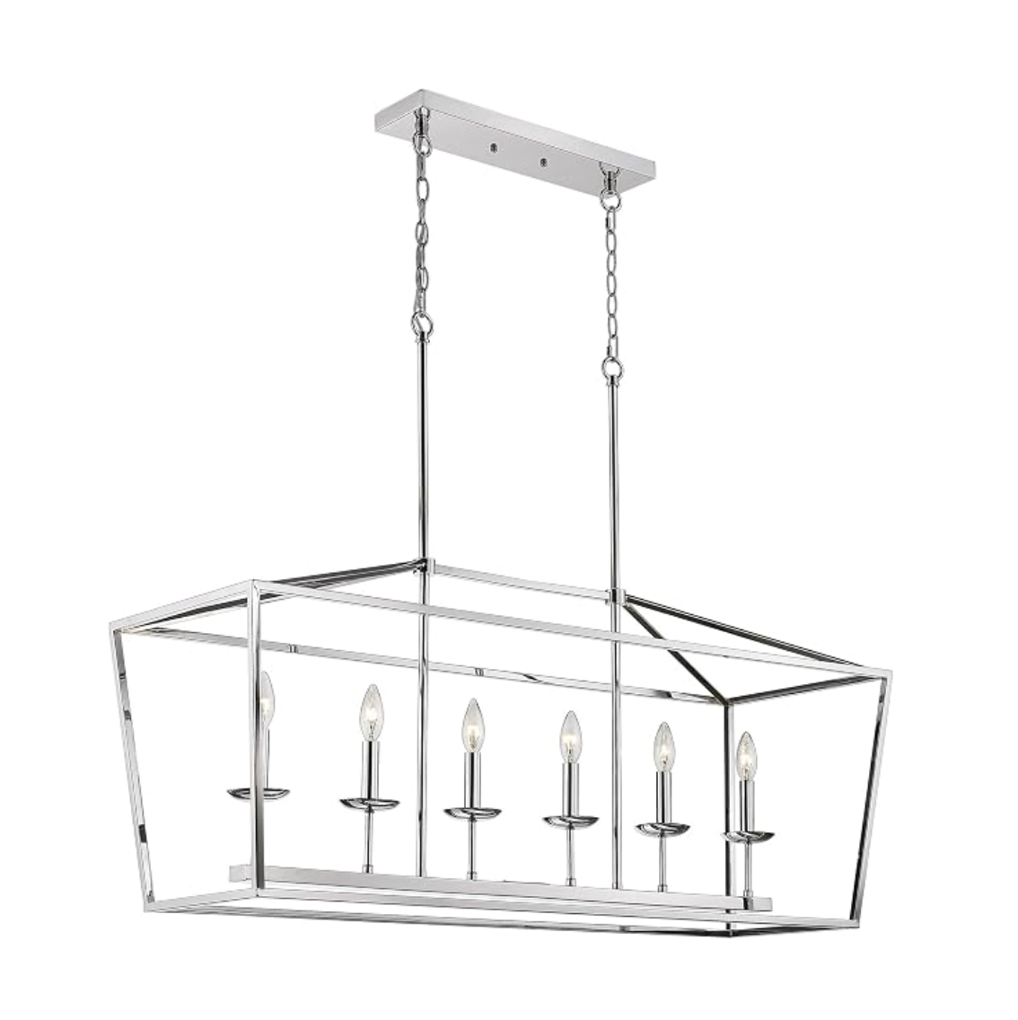 New in Box - 6-Lamp Chrome Chandelier