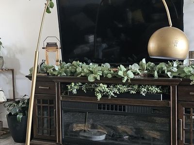 Brass Arc Floor Lamp with marble base