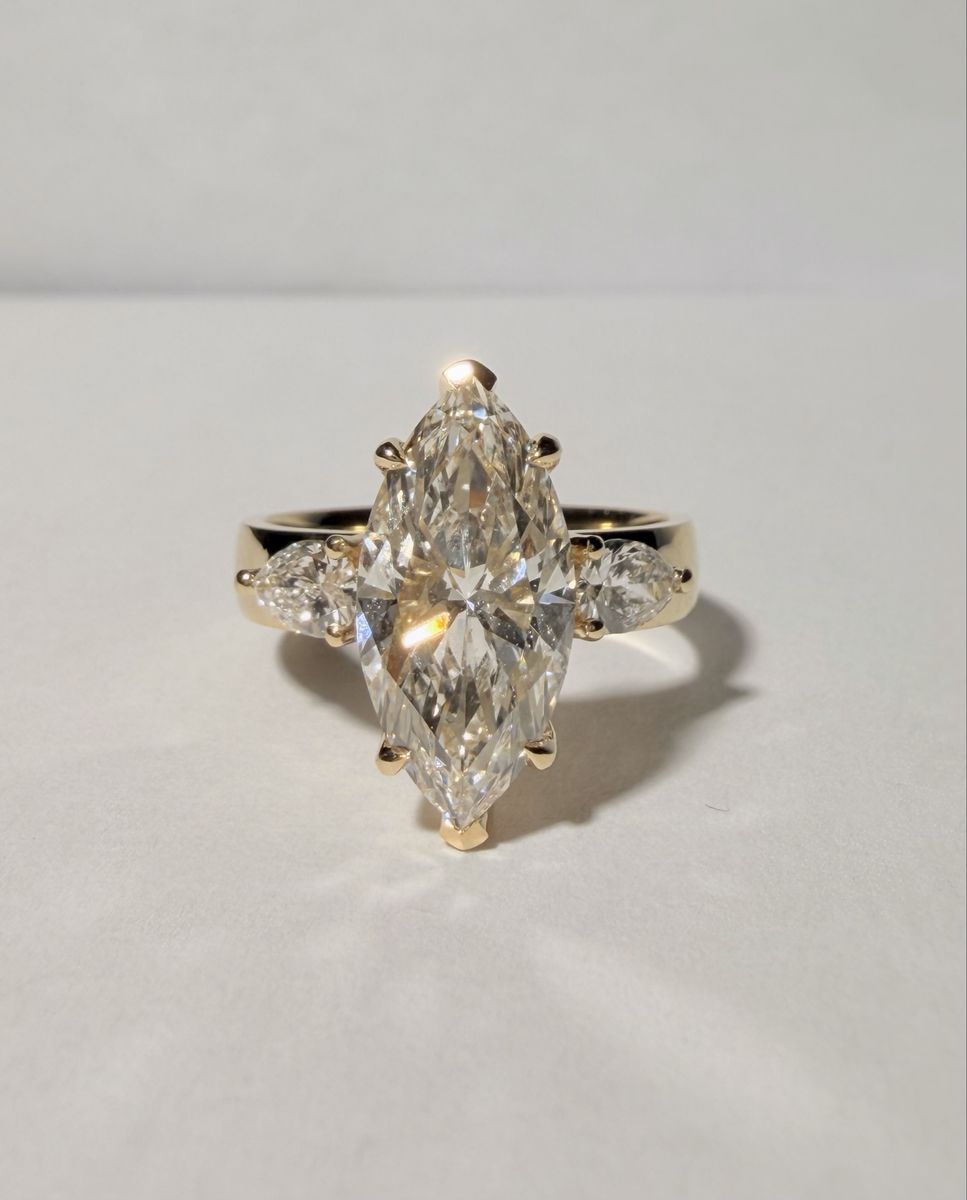 Marquee Cut Lab Grown Diamond Ring