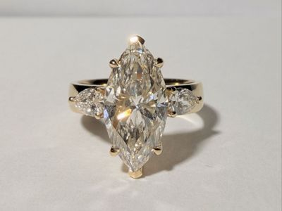 Marquee Cut Lab Grown Diamond Ring