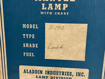 Aladdin mantle lamp still in box with parchment shade-Never used