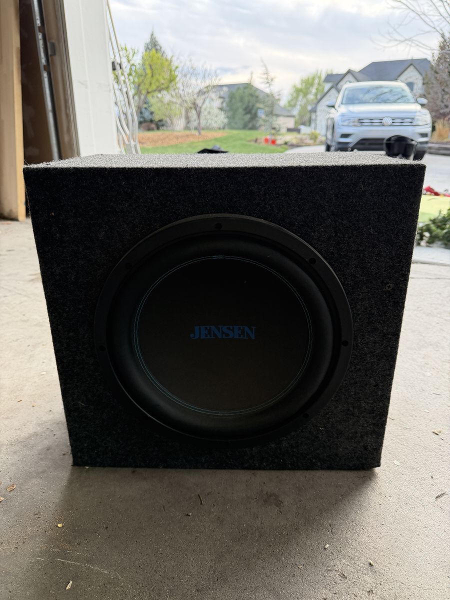 12” Jensen Car Subwoofer in Box – Ready to Install