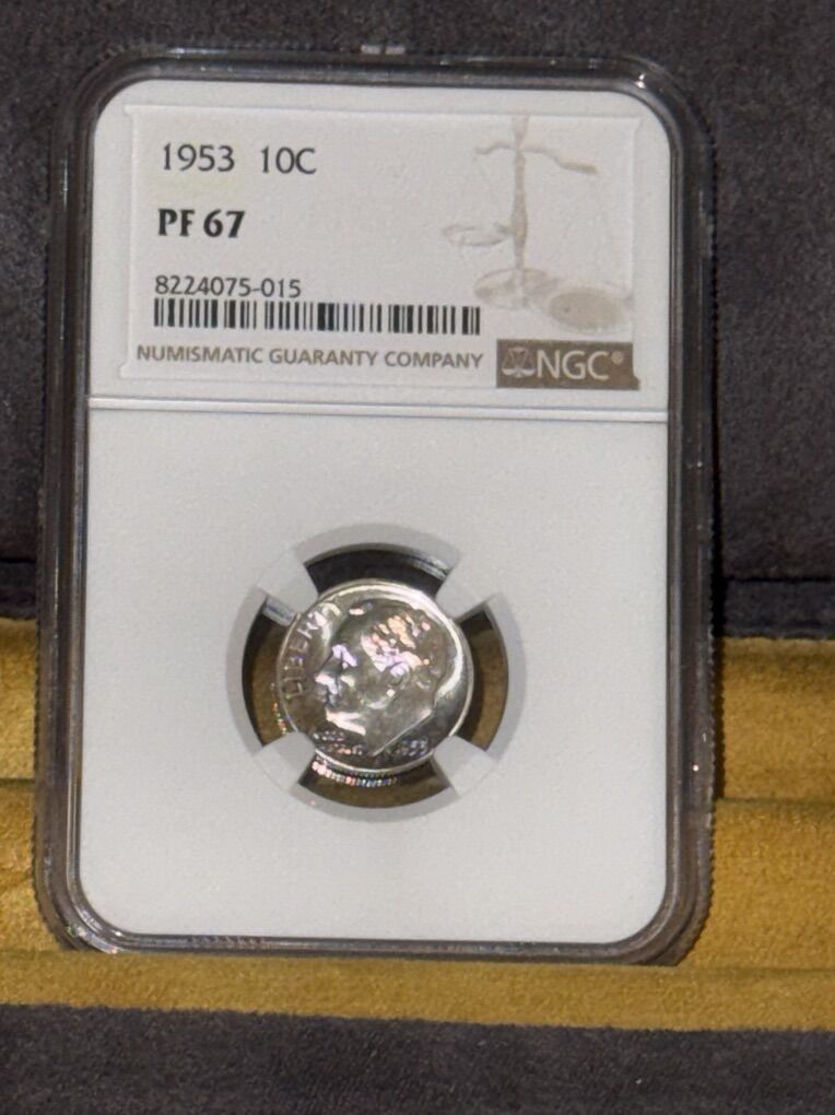 1953 10 Cent NGC Proof 67