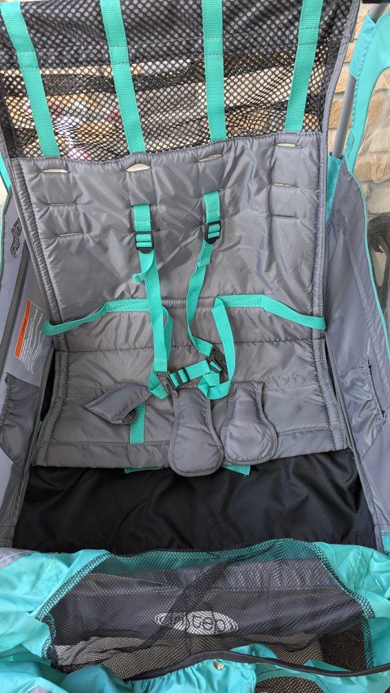 InStep Double Bike Trailer and Stroller in Teal and Gray