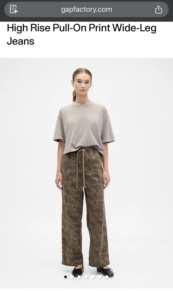 Gap Wide Leg Camo Jeans XS