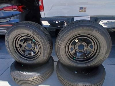 Trailer King RST+ ST205/75R14 Radial Trailer Tire Mounted on Black Steel Wheel