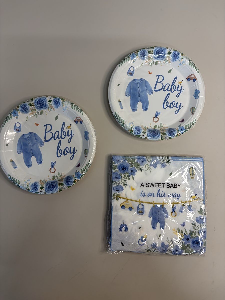 Baby Boy Baby Shower Plates & Napkins