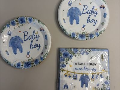 Baby Boy Baby Shower Plates & Napkins