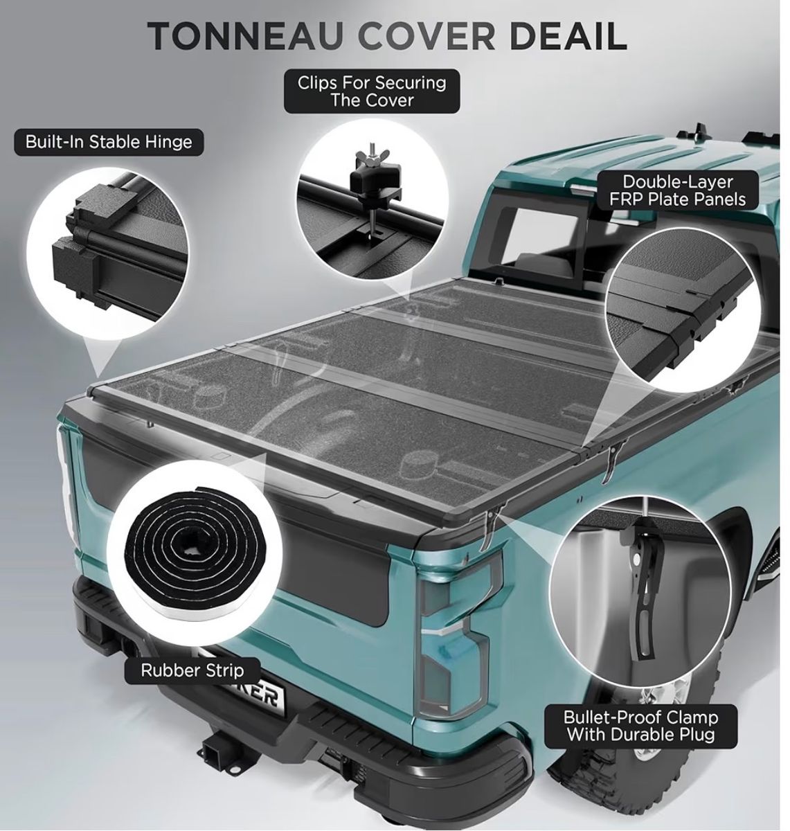 Brand new Hard Tri-Fold Truck Bed Tonneau Cover for Chevy Silverado/GMC Sierra 1500 (2019-2026) 5.8ft Bed