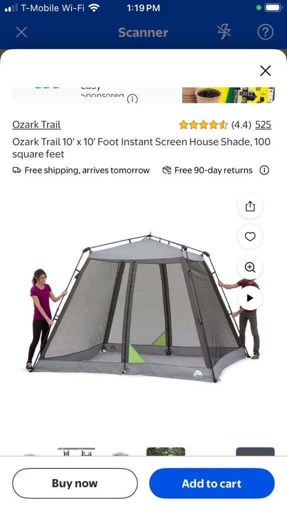 New 10x10 Foot Screen House