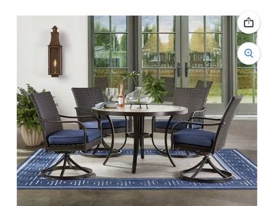 Members Mark 5 Piece Heritage Round Dining Set Patio Furniture
