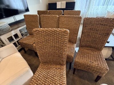 8 Rattan Dining Chairs