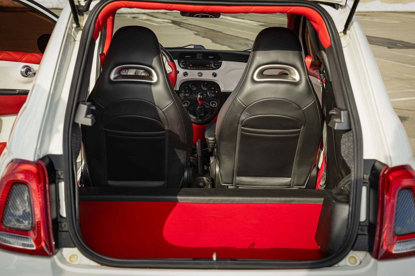 Fiat 500 Abarth Red Seat Delete Kit - Excellent Condition, Custom