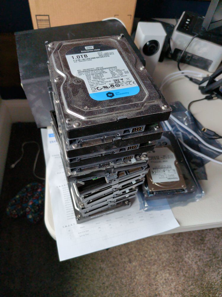 lot of hard drives