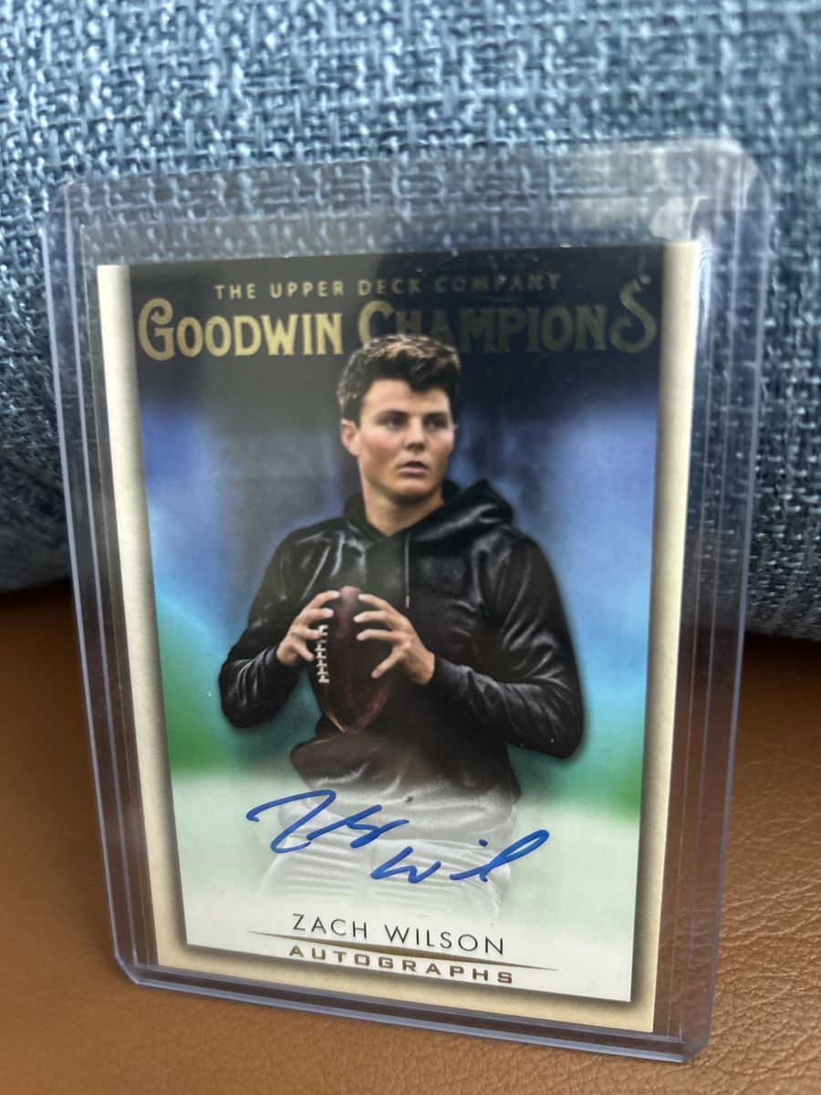 BYU 2021 Rookie Certified Goodwin Champions Zach Wilson Autograph Football Card - The Upper Deck Company