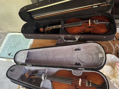 Acoustic Violin with Hard Cases and Bows