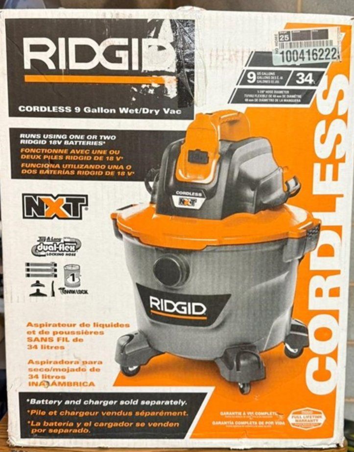 Ridgid Cordless 18v NXT Shop Vac