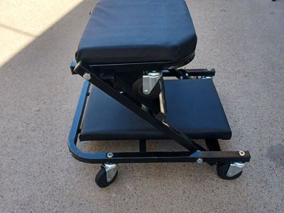 Folding Knee Pad Creeper Stool Mechanic Seat Rolling Garage Shop Stool