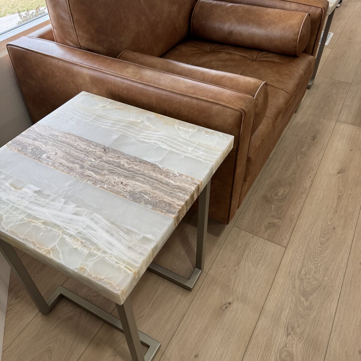 (2) Onyx Resin End Tables | 20x20x24.5