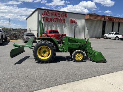 John Deere 870 Tractor with Front Loader, Rear Blade, Rotary Tiller, & Mower Package - Used Farm Equipment