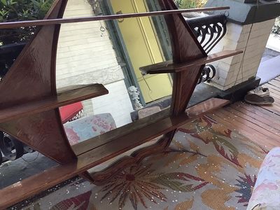 Large Hand crafted Mirror W/ Shelves
