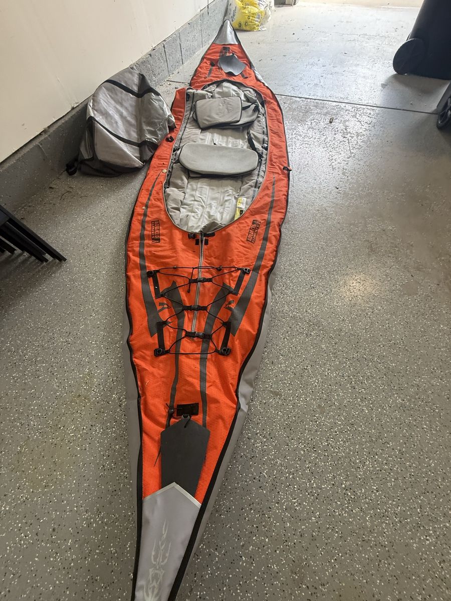 Advanced Elements AE1007-G AdvancedFrame Convertible Inflatable Kayak - Orange/Grey