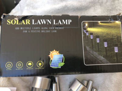 10 pack walkway solar lights new in package