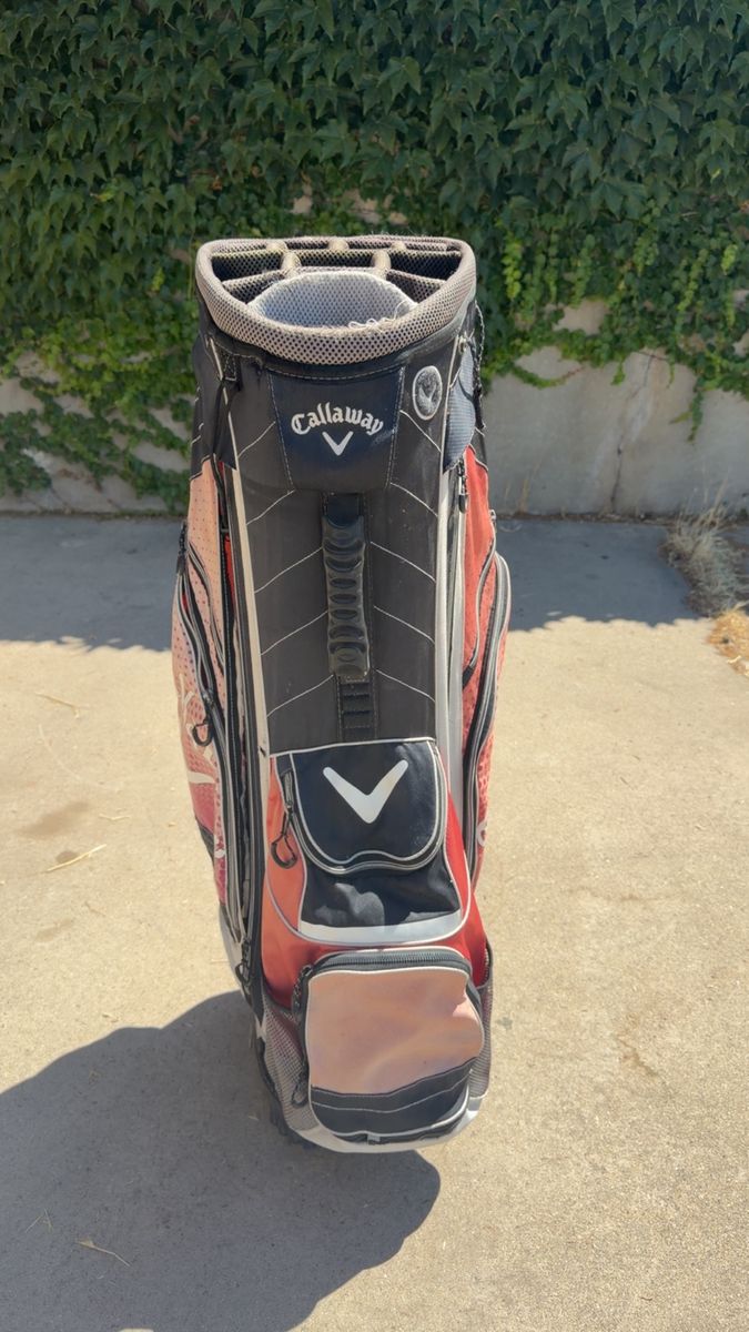 Callaway XTT Xtreme Golf Cart/Stand Bag - Red/Black/White, Multi-Way Top Divider