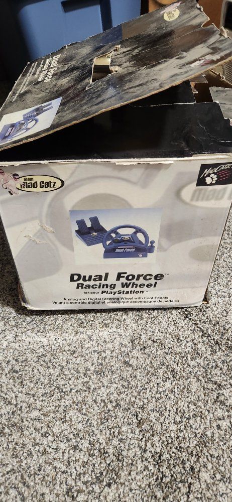 Playstaion Dual Force Racing Wheel and Pedals with Original Box