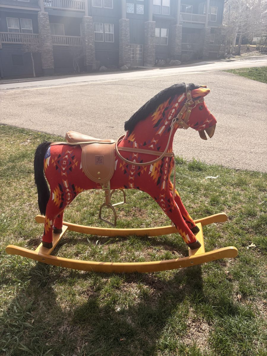 Pendleton Woolen Mills Native American Rocking Horse