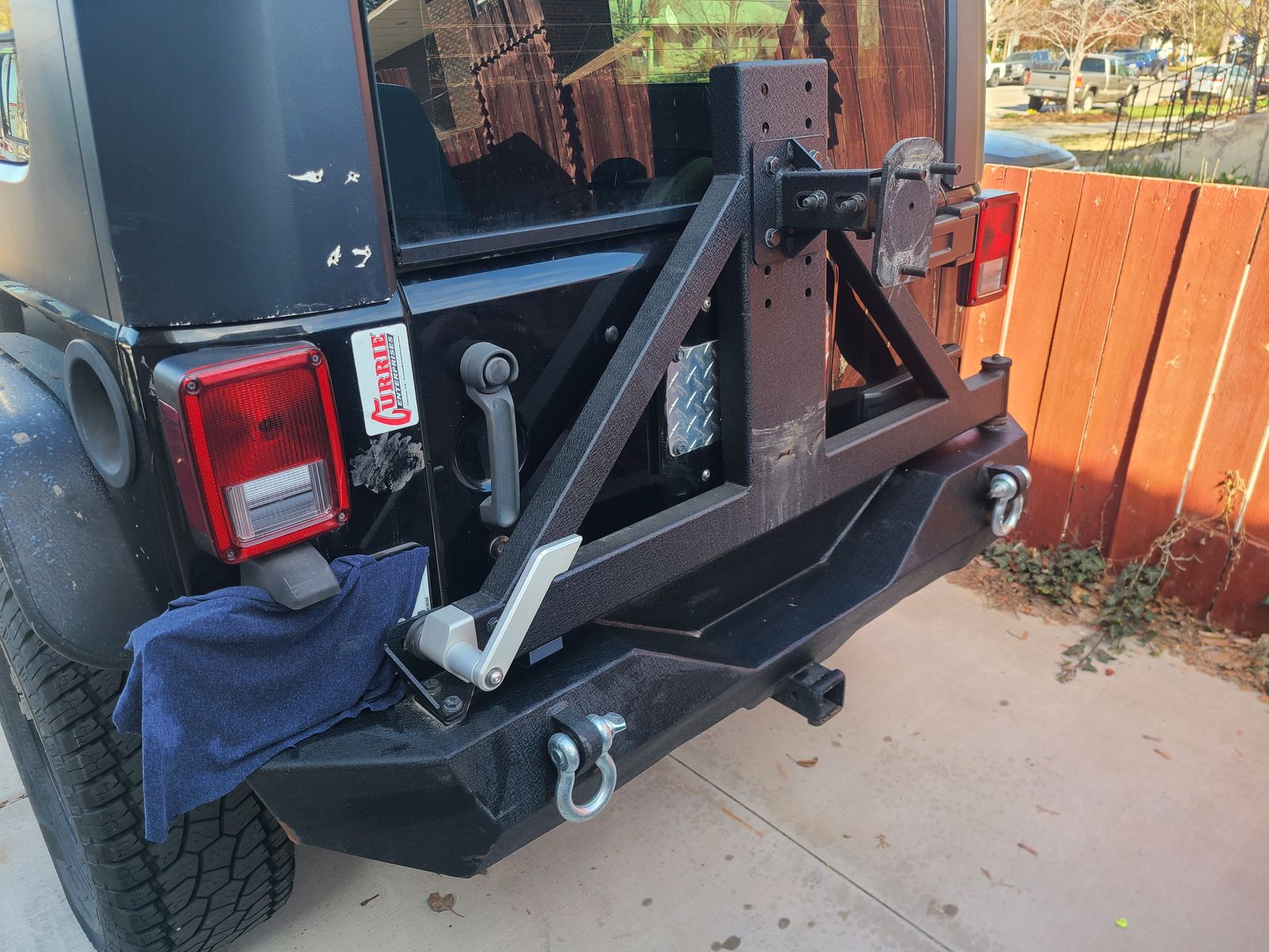 Jeep Wrangler Barricade Trail Force HD Rear Bumper with Tire Carrier