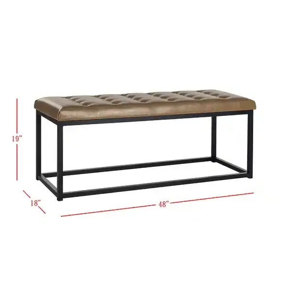 SAFAVIEH Reynlds Tan/ Black Bench